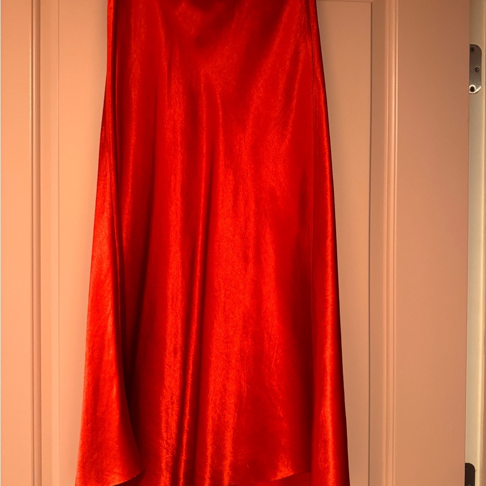 Vince Vibrant Red High-Low Skirt size xxs